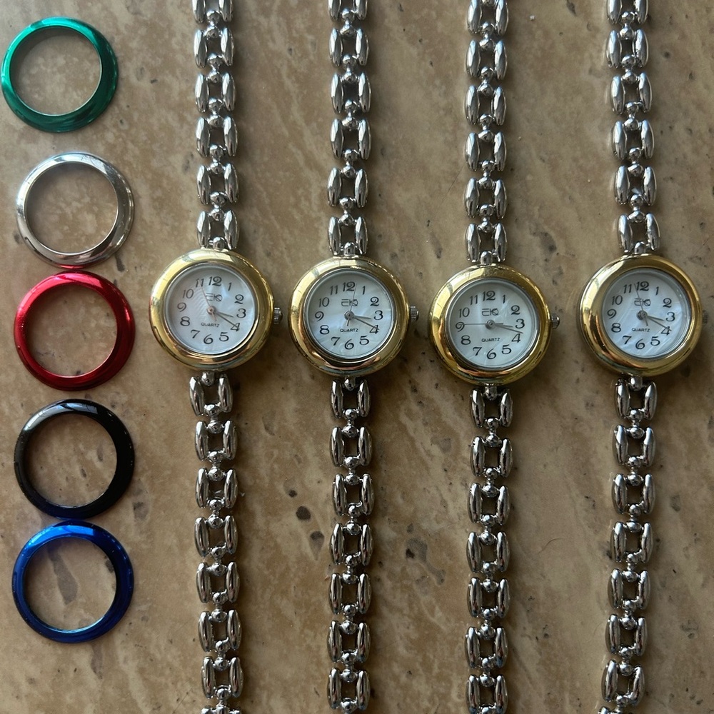 COPY - The buyer will receive 6 of these silver Quartz watches. They keep perfe…